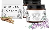 Wild Yam Creme für Gesicht und Körper,Yamswurzel Extrakt Creme,Natürliche Bio Wild Yam Cream,Feuchtigkeits-Körpercreme mit Vitamin E, Feuchtigkeitsspendende,Schnell Einziehende,für Trockene Haut (2)