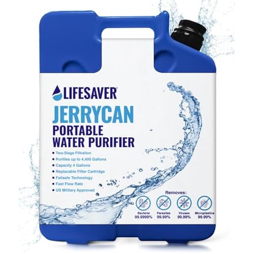 Lifesaver Jerrycan Water Purifier – Military Spec, Heavy Duty Water Purifier for Overlanding, Camping, Hiking, Emergency Preparedness and Survival Kit