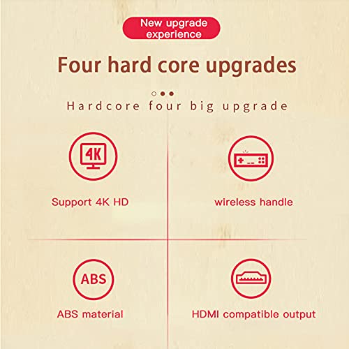 Wireless Game Console, 2.4G FC Family Video Game Console Dual Handles Built in 1000 Games Home Game