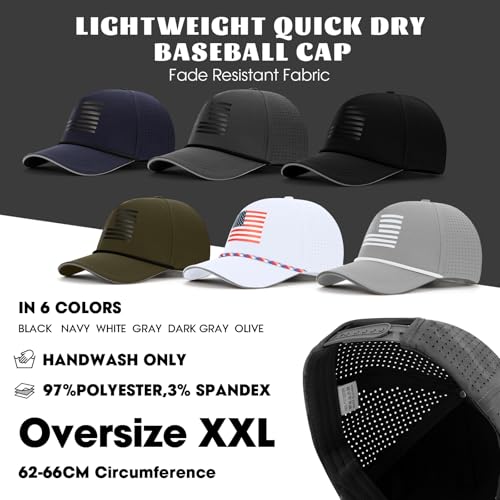 Image of Oversize XL XXL XXXL American Flag Trucker Hat, 250th Anniversary Snapback Hats, Large USA Baseball Cap for Men Big Heads