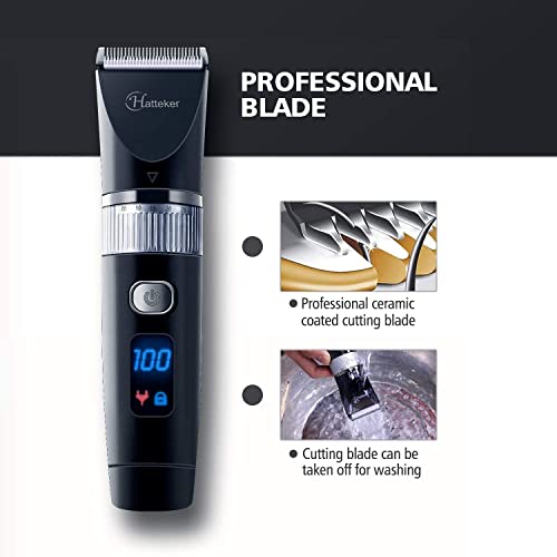 Hatteker Cordless Hair Trimmer Pro Hair Clippers Beard Trimmer For Men Haircut Kit Cordless Usb Rechargeable Waterproof #TOP5
