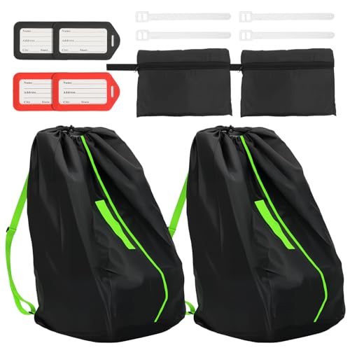 Image of Car Seat Bags For Airplane Travel | Gate Check Bag, Durable Travel Bag with Thickened Shoulder Straps and 2pcs Luggage Tags For Airplane