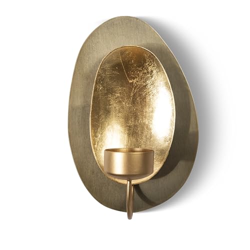 VIDI | Portacandele da parete Sogno D'oro 13 x 20 cm oro | Portacandele da parete | Decorazione murale soggiorno | Decorazione da parete per soggiorno | Decorazione murale