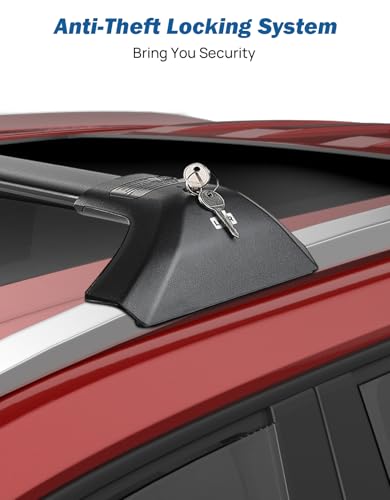 Image of JOYTUTUS 300lbs Lockable Heavy Duty Roof Rack Crossbar Fits for Toyota Highlander 2020-2026 XLE /XSE /Limited /Platinum /Hybrid (Not Fit L /LE /LE Hybrid), Anti-Theft Aluminum Cross Bars for Luggage Cargo