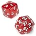 Set of 24 and 30 Sided Polyhedral Dice - Translucent Red D24 and D30 with White Numbers by Wiz Dice