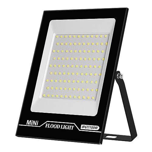 Projecteur extérieur LED 100W blanc froid IP67 pour éclairage de cour et jardin