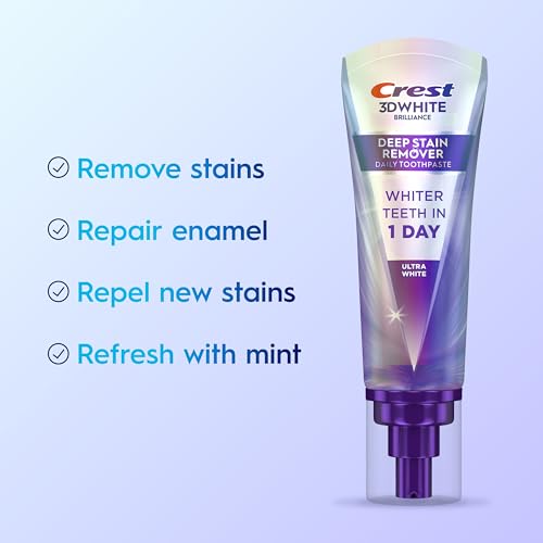 Crest Toothpaste 3DWhite Deep Stain Remover Ultra White - 67mL - Daily Use - Whiter Teeth in 1 Day view 5
