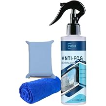 Glass Anti Fog Spray for Car Windshield - Windows Defogger Instantly Prevents Fog on Glasses, Car Windows & Mirrors - Streak-Free, Safe for All Surfaces - 5OZ/150ML