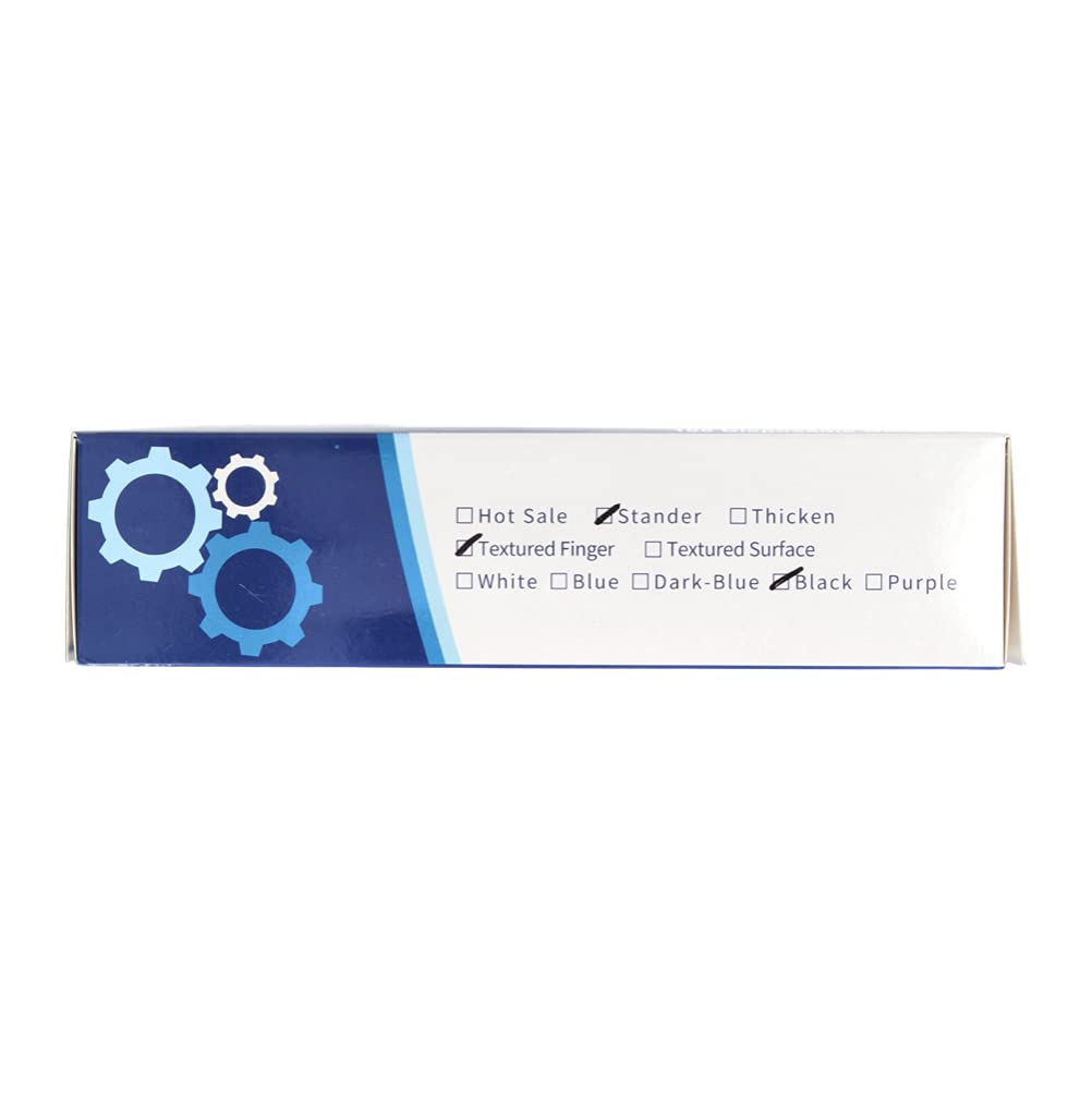 Toolbrothers Guanti monouso in nitrile in scatola dispenser nero/nero, 100 pezzi, taglia S/Small – non sterile