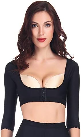 Larrycard Arm Compression Shaper Tops Shapewear Sleeve for Women(Black, XXXL)