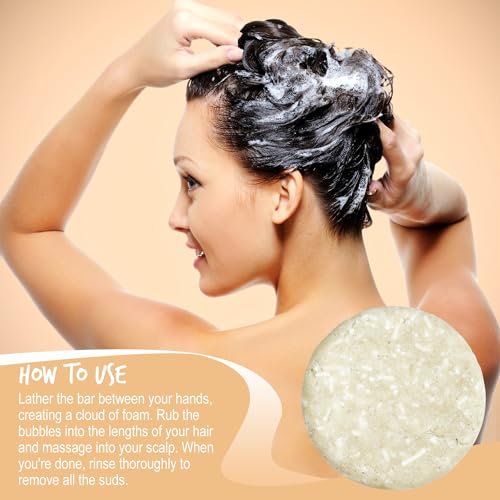 Shampoo Bar RICE WATER PROTEIN For Hair Growth | Rice Solid Shampoo for Weak or Damaged Hair | Hydrating, Nourishing, and Refreshing | Made in US | Paraben and Sulfate-Free