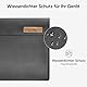 Dopesplay Laptop-Hülle Tasche 15,6 Zoll, Laptoptasche Wasserdichtes, Multifunktionale PU-Leder Tragetasche für Monitor für 13-15,6 Monitore/Tablets - Schwarz