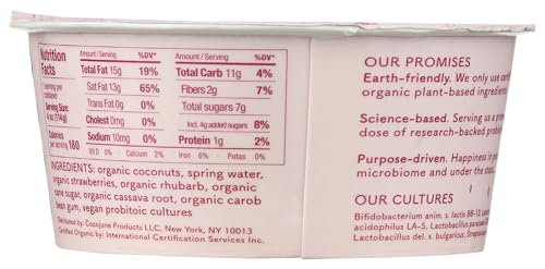 Cocojune Organic Strawberry & Rhubarb, Pink, 4 Ounce (Pack of 1) - Thumbnail 2