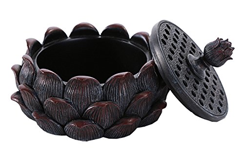 Gifts & Decors Ebros Meditation of Buddha Lotus Flower Blossom Multiple Incense Sticks Holder Burner Figurine