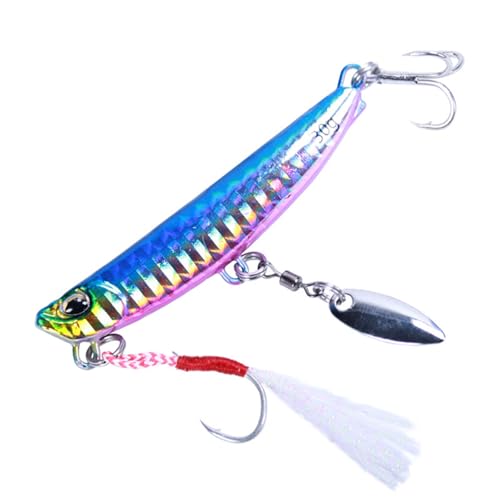 Double Action 30g Fishing Lures Multiolor Flashing Technology Precisions Casting Hookup Rate for Predators Fish Portable Fishing