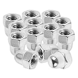 PRETYZOOM 20pcs M5 304 Stainless Steel Dome Head Hexagon Bolt Caps Protective Nut Covers Metal Acorn Nuts for Industrial Fastening and Screw Protection