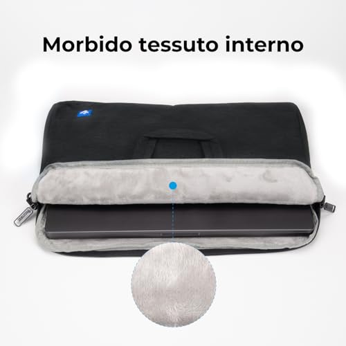 VulTech SC-1560 Borsa Nera per Notebook 15.6”,Slim con Vano pc Imbottito, Maniglie e Tasca Esterna, Tracolla rimovibile e regolabile - 8