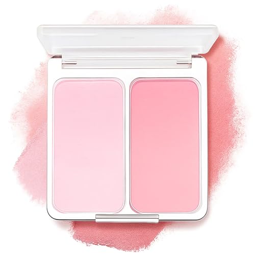 Image of Blush Palette for Cheeks – Two-Tone Matte Powder Blushers – Highly Pigmented, Blendable, Long-Lasting Smooth Finish Natural Makeup Gift for Women & Girls Suitable for All Skin Tones(#01)