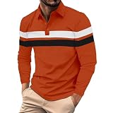 Polo de manga larga y corta para hombre, con cuello y cremallera de un cuarto, para golf, rendimiento que absorbe la humedad, polo de golf de manga larga, camisas de golf ligeras UPF 50+, camisas geniales para hombre, trabajo, pesca, al aire libre, camisas polo de manga corta para hombre, mezcla de algodón, cierre de dos botones, ajuste regular, camisa de trabajo clásica con botones, camisa de golf básica con bolsillo