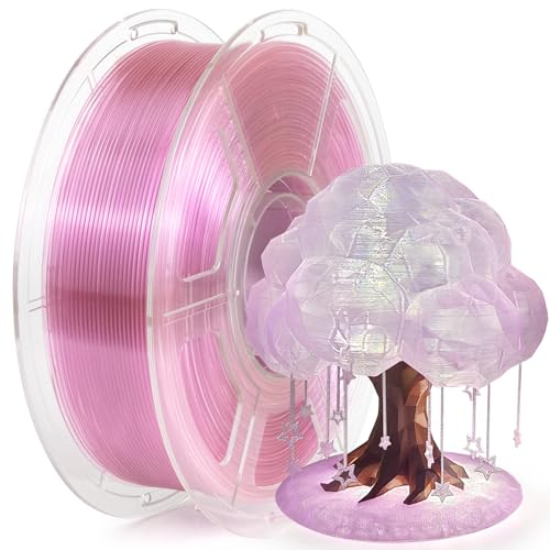 Image of iSANMATE Rapid Clear PLA Filament 1.75mm, Light Purple 3D Printer Filament Transparent Filament, Fast Printing Speed PLA, Dimensional Accuracy ±0.02mm, 1kg Spool