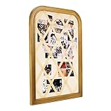 Photo Bulletin Board, Pin Board for Wall Decorative with Wooden Frame Fabric Memory Memo Photo Bulle