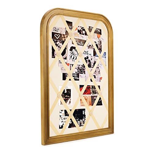 Photo Bulletin Board, Pin Board For Wall Decorative With Wooden Frame Fabric Memory Memo Photo Bulletin Board 23X17.5 Cork Board For Wall #TOP2