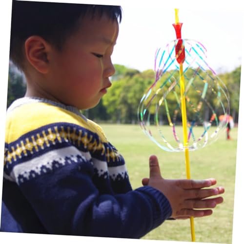 HOOTNEE 5 Pçs Piscando Varinha Bolha Flor Vara Bolha Flor Fita Vara Barra De Fita Colorida Bolha Var