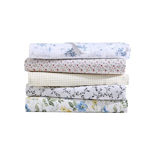Laura Ashley - Queen Sheet Set, Buttery-Soft Bed Sheets with a Naturally Silky Smooth Cotton Sateen Lightweight Feel - Matching Pillowcases & Fitted Sheet (Meadow Floral Blue) by Laura Ashley - Image 9