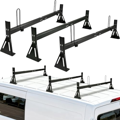 No Drilling Required Van Ladder Rack,Van Roof Rack with Cargo Stoppers,Compatible with Ford Transit150/250/350/Connect,2011-2025 Nissan NV 1500 2500 3500 by hightall - Used condition - US$149.03