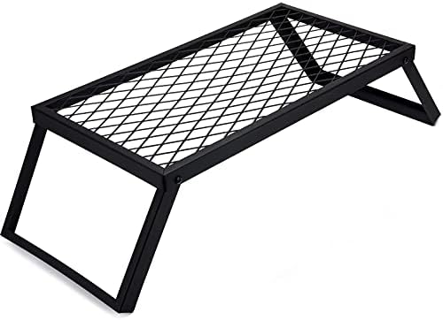 Folding Campfire Grill Grate,fire pit grill campfire grill, Outdoor Camping Grills with Legs, Basics Portable Over Fire Camping Grill for Picnic BBQ