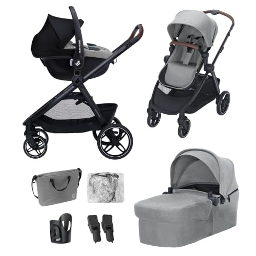 Maxi-Cosi Zelia Select+, Kinderwagen 3 in 1 mit Kindersitz...