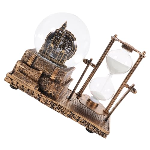 ULDIGI Cristal Vintage con Arena y Musical Decoración Creativa para Escritorio y Centro De Mesa