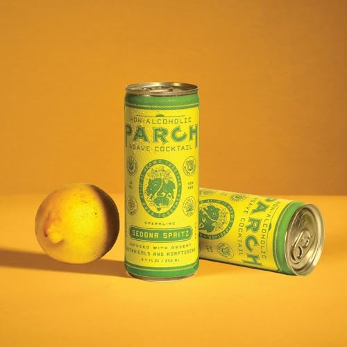 Image of PARCH Sedona Spritz Non Alcoholic Cocktails (8.4 oz, 8-Pack) - Cucumber & Aloe Mocktails with Adaptogens - Plant Based, Vegan, Functional and Gluten-Free Non Alcoholic Spirits with Agave, Hibiscus, & Lime
