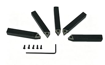 Mini Quick Change Tool Post Holder Set +9pcs 3/8 Boring bar+1/4 5Pcs Indexable Carbide Inserts Turning Tool Bit Set