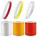 6 Rotoli Nastro Riflettente Adesivo 3m, Nastro Catarifrangente Adesivo, Tondo Nastro Riflettente di Avvertimento, Auto Impermeabile Nastro Riflettente di Sicurezza per Veicoli Moto Biciclette