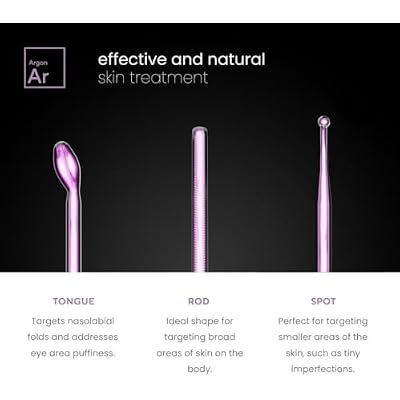 NuDerma Professional Skin Therapy Wand - Portable Skin Therapy Machine with 6 Neon & Argon Wands Boost Your Skin Clear Firm & Tighten