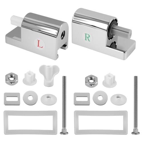 Ensembles de Fixation Universelle pour Abattant WC avec Charnières Softclose Fonctions, Complet pour Installation Facile et Sécurisée, Charnières de Rechange en Métal Résistance ﻿ ﻿