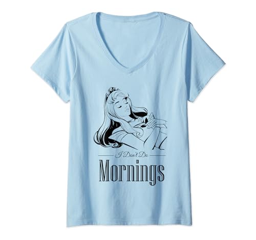 T-shirt Aurora col V fini la mauvaise humeur matinale avec style