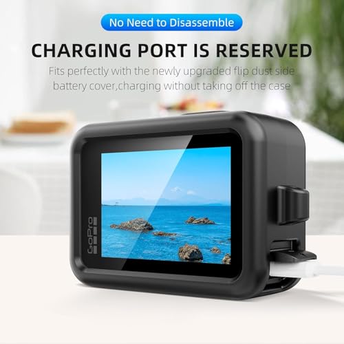 Image of M.G.R.J Silicone Protective Case Cover for Gopro Hero 13, Silicone Sleeve with Lanyard Lens Cap (Black)