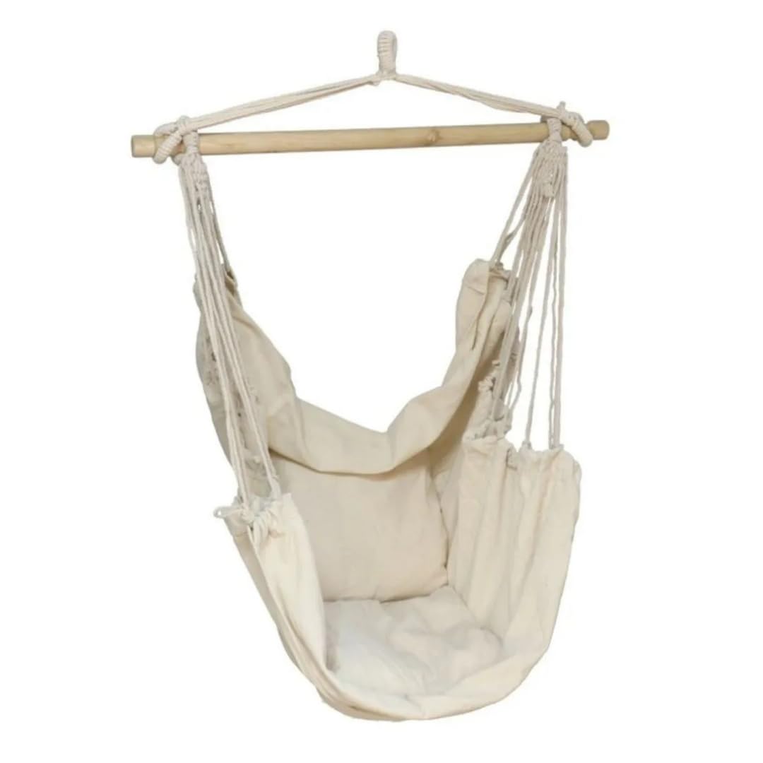 Tempotech ® Hamaca Silla Colgante | Columpio Jardín Exterior | Incluye 2 Cojines para Mayor Comodidad y Bolsa de Transporte | Hamaca Colgante Jardín Exterior o Interior