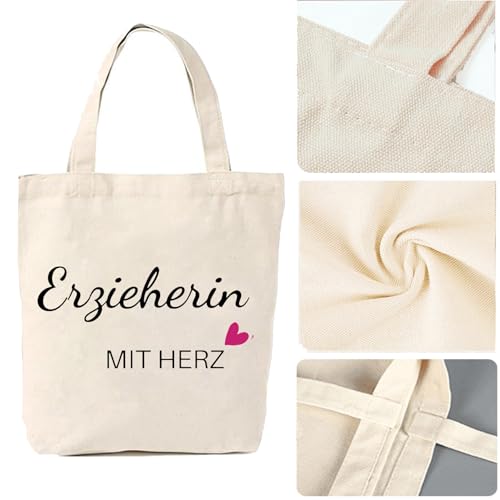 Erzieherin Geschenk Erzieherin Stofftasche Erzieherin Schlüsselanhänger Erzieherin Geschenk Erzieherin mit Herz Lehrerin Abschiedsgeschenk Weihnachtsgeschenke Danke Geschenk für Erzieherin Frauen