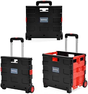 Rainberg Heavy Duty Folding Trolley Box Cart, Folding boot cart, Extra Large Size, Folds Flat, Capacity 35kg. (Extra Large)
