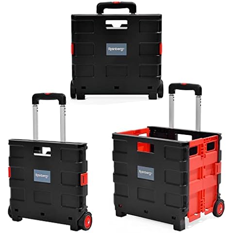 Rainberg Heavy Duty Folding Trolley Box Cart, Folding boot cart, Extra Large Size, Folds Flat, Capacity 35kg. (Extra Large) Cover