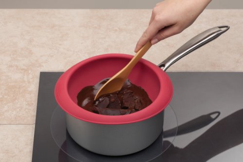 Rose Levy Beranbaum’s Baking Bowl Double Boiler, European-Grade Silicone, Red, 1.5-Quarts (6-Cups) Capacity