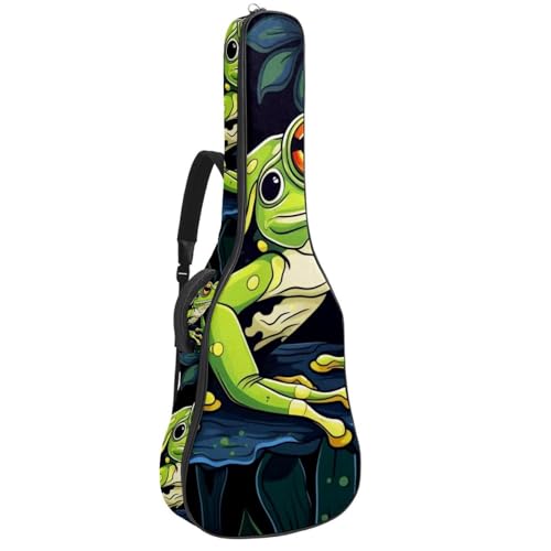 Sac pour guitare acoustique 101,6 cm étanche motif grenouille colorée multicolore