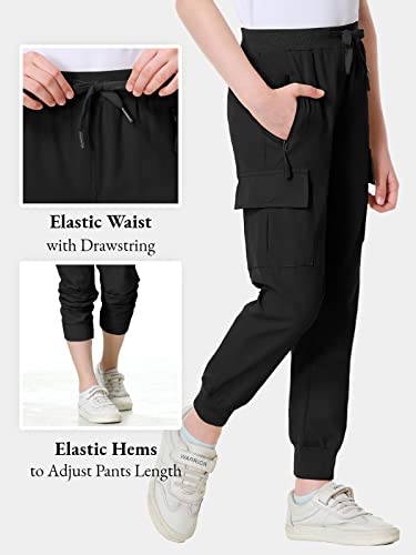 Image of EXARUS Girls Hiking Cargo Pants Joggers Teen Quick Dry Lightweight Slim Fit