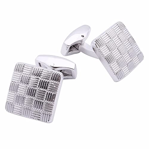 Manchetknopen, Heren Frans Shirt Manchetknopen Klassieke Vierkante Manchetknopen Beste Cadeau voor Bruiloft, Klassiek, Frans, Manchetknopen - Image 3