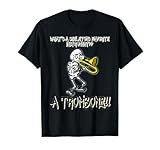 Funny Skeleton Halloween Trombone Joke Tshirt T-Shirt