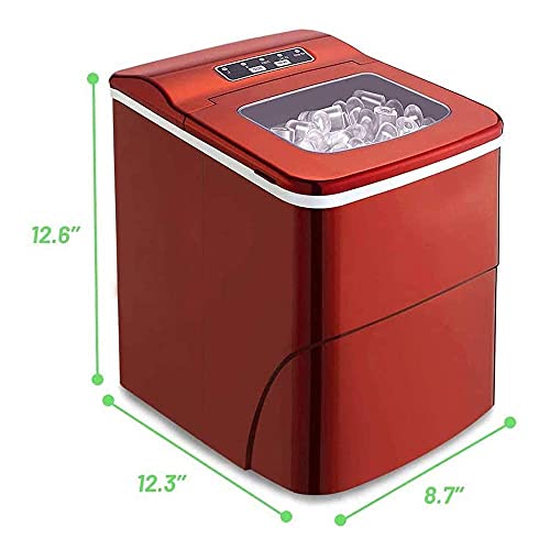 MHGD Eismaschine Vollautomatischer Haushalt Kleiner Milchteeladen 15KG Desktop-runde Eiswürfelmaschine, schnelle… – Bild 3