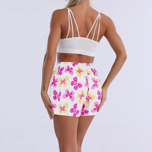Image of Boxer Shorts for Women Gingham Sleep Y2k Printed Boxers Pj Boxer | Trendy Short,Checkered,Baggy Pj Boxers
